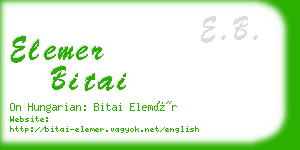 elemer bitai business card